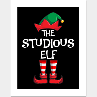 Studious Elf Matching Family Christmas Posters and Art